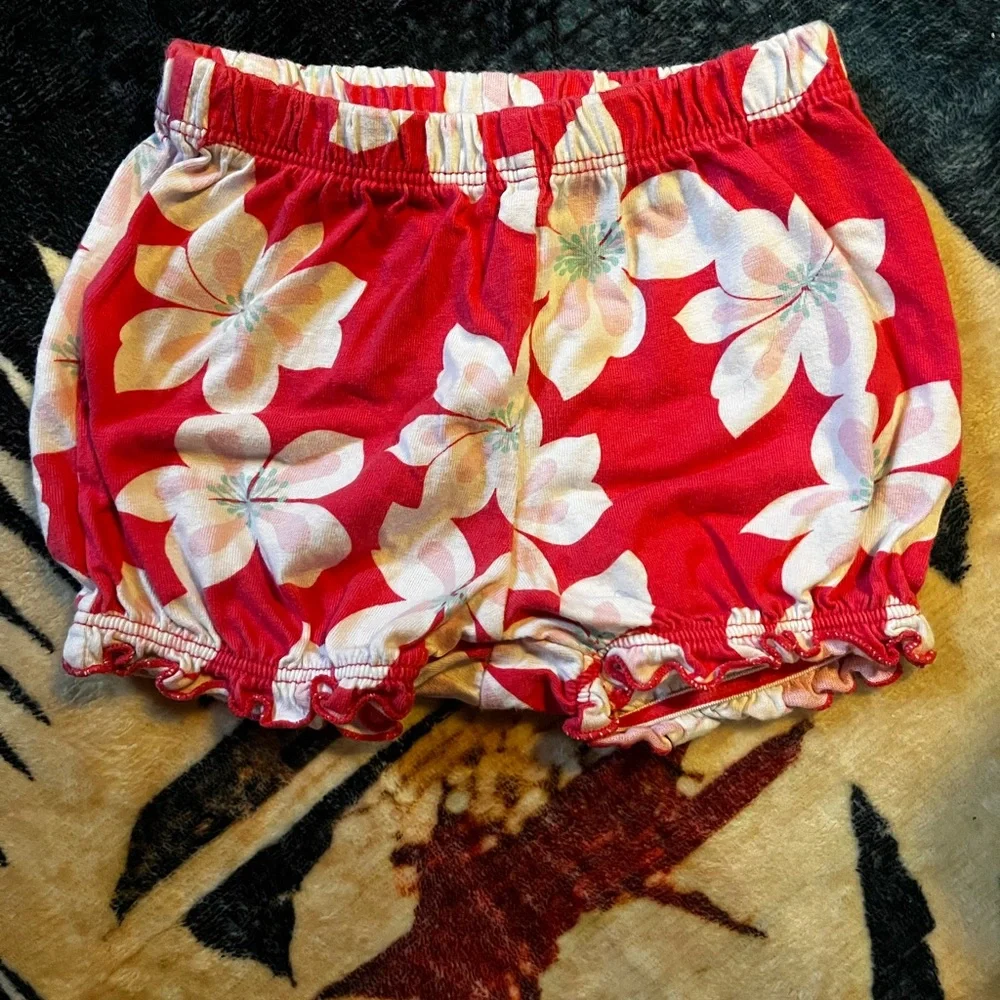 Floral Red Kids Shorts